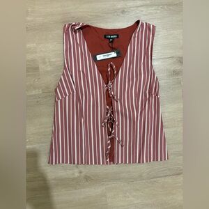 NWT Steve Madden Aliza Tie-Front Top